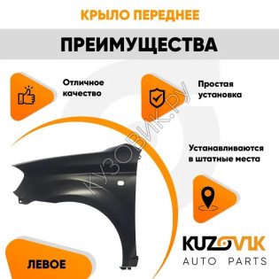 Крыло переднее левое Chevrolet Aveo T250 (2006-) седан KUZOVIK